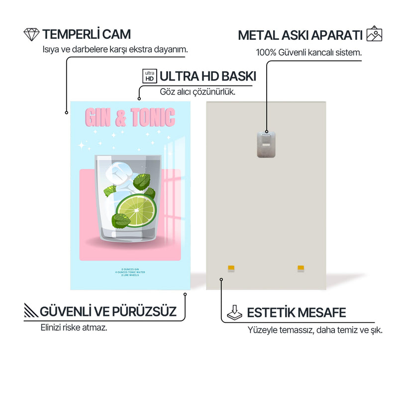Gin & Tonic Cam Tablo – Cam Tablo