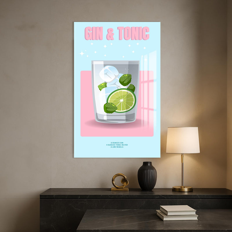 Gin & Tonic Cam Tablo – Cam Tablo