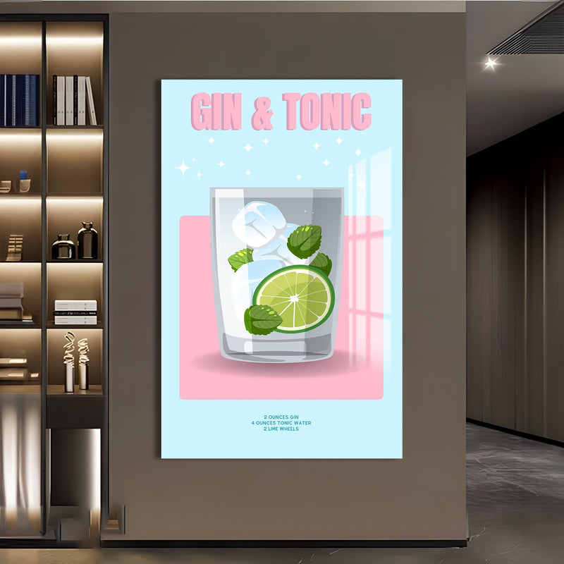 Gin & Tonic Cam Tablo – Cam Tablo