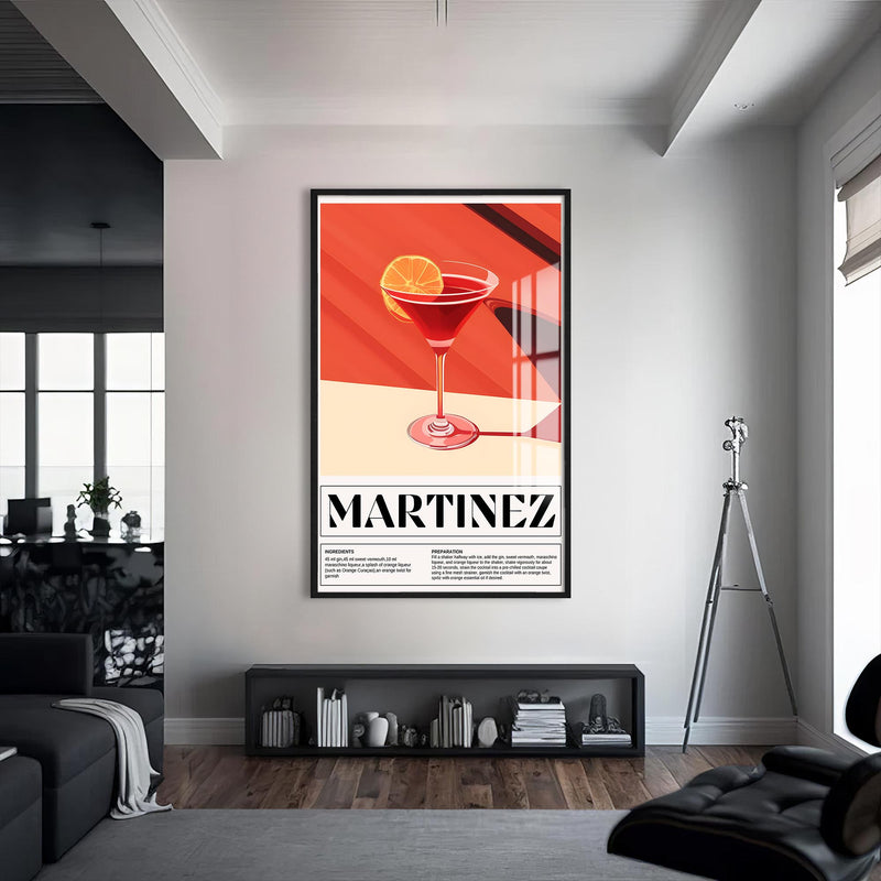 Martinez Cam Tablo – Siyah Çerçeveli Cam Tablo