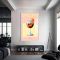 Aperol Spritz Cam Tablo – Beyaz Çerçeveli Cam Tablo