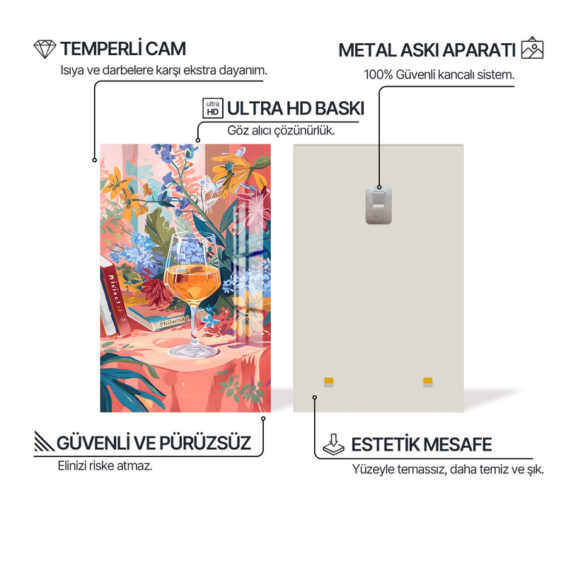 Şarap Keyfi Cam Tablo – Cam Tablo