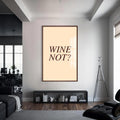 Wine Not? Cam Tablo – Ceviz Çerçeveli Cam Tablo