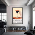 Espresso Martini Cam Tablo – Siyah Çerçeveli Cam Tablo