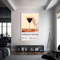 Espresso Martini Cam Tablo – Beyaz Çerçeveli Cam Tablo