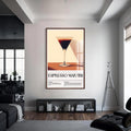Espresso Martini Cam Tablo – Ceviz Çerçeveli Cam Tablo