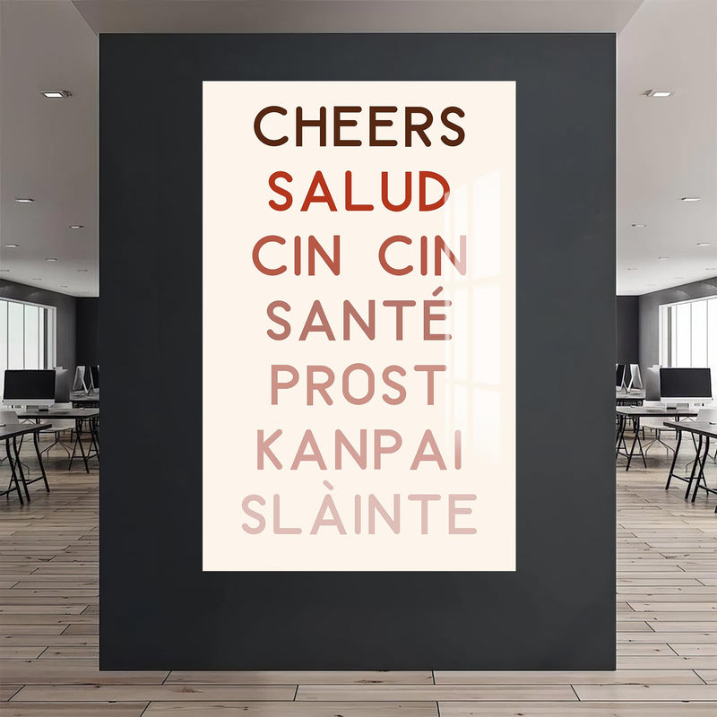 Cheers Dilleriyle Cam Tablo – Cam Tablo