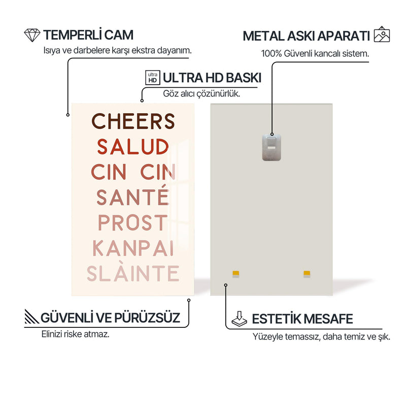 Cheers Dilleriyle Cam Tablo – Cam Tablo