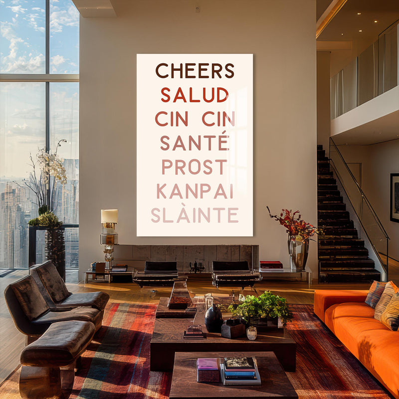 Cheers Dilleriyle Cam Tablo – Cam Tablo