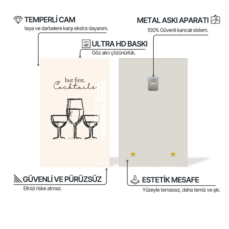 Kokteyl Keyfi Cam Tablo – Cam Tablo