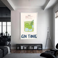 Gin Tonic Cam Tablo – Beyaz Çerçeveli Cam Tablo