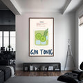 Gin Tonic Cam Tablo – Ceviz Çerçeveli Cam Tablo