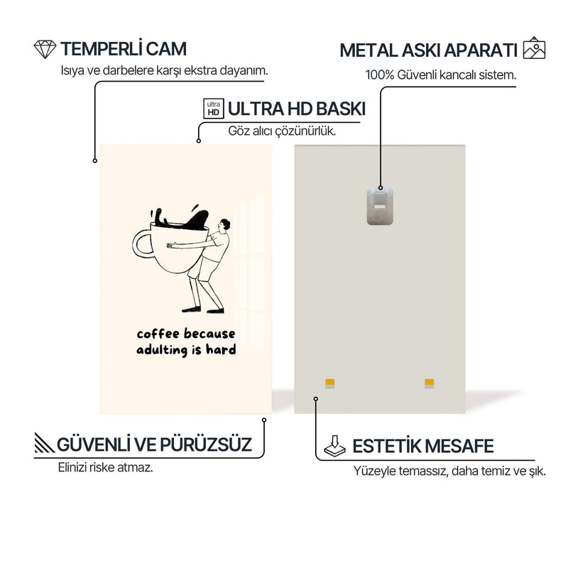 Kahve Zamanı Cam Tablo – Cam Tablo