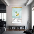 Caipiroska Cam Tablo – Altın Çerçeveli Cam Tablo
