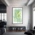 Mojito Cam Tablo – Siyah Çerçeveli Cam Tablo