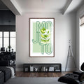Mojito Cam Tablo – Ceviz Çerçeveli Cam Tablo