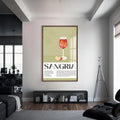 Sangria Cam Tablo – Ceviz Çerçeveli Cam Tablo
