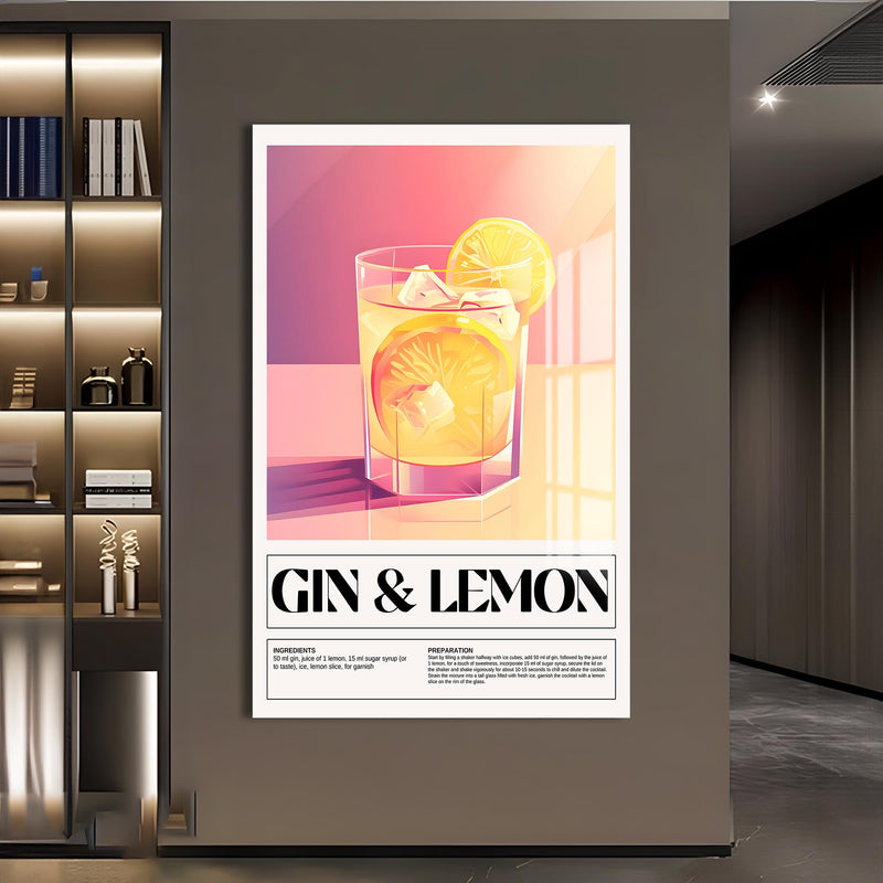 Gin & Lemon Cam Tablo – Cam Tablo