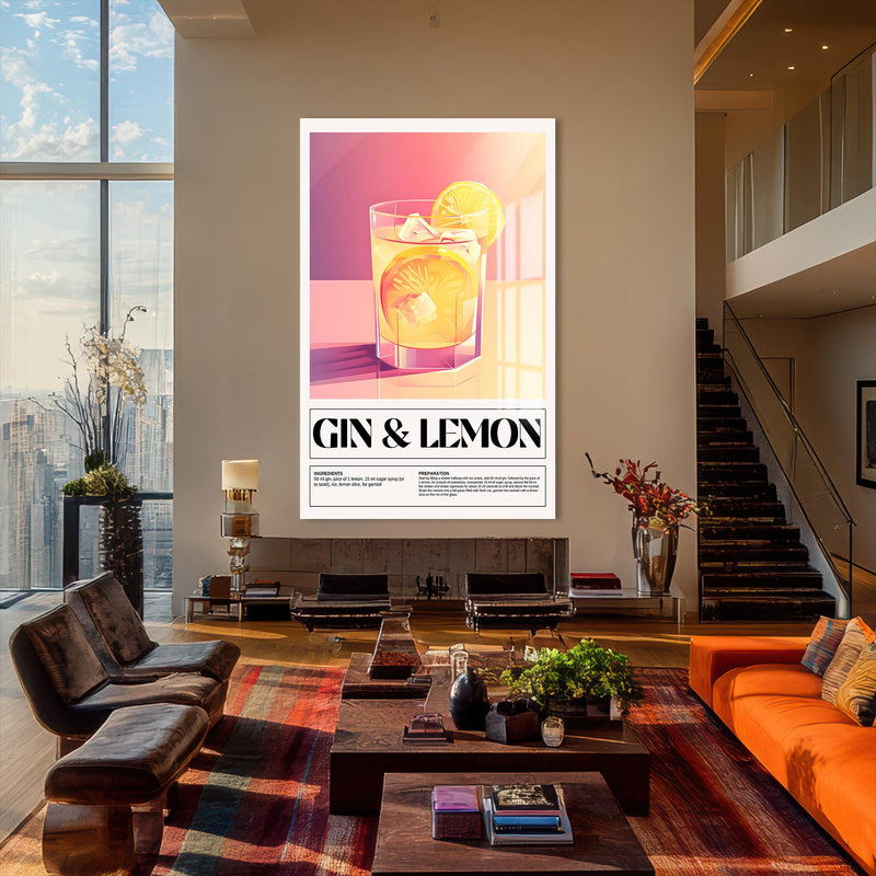 Gin & Lemon Cam Tablo – Cam Tablo