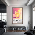 Gin & Lemon Cam Tablo – Ceviz Çerçeveli Cam Tablo