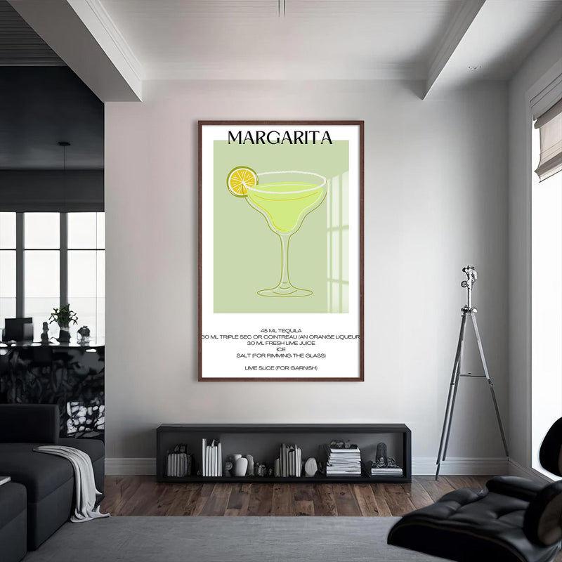 Margarita Cam Tablo – Ceviz Çerçeveli Cam Tablo