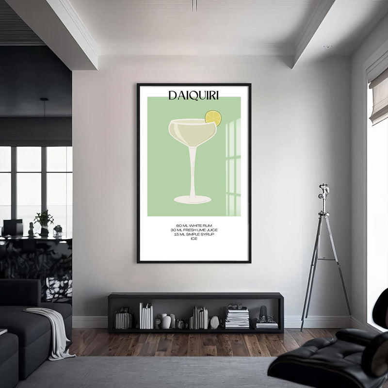 Daiquiri Cam Tablo – Siyah Çerçeveli Cam Tablo