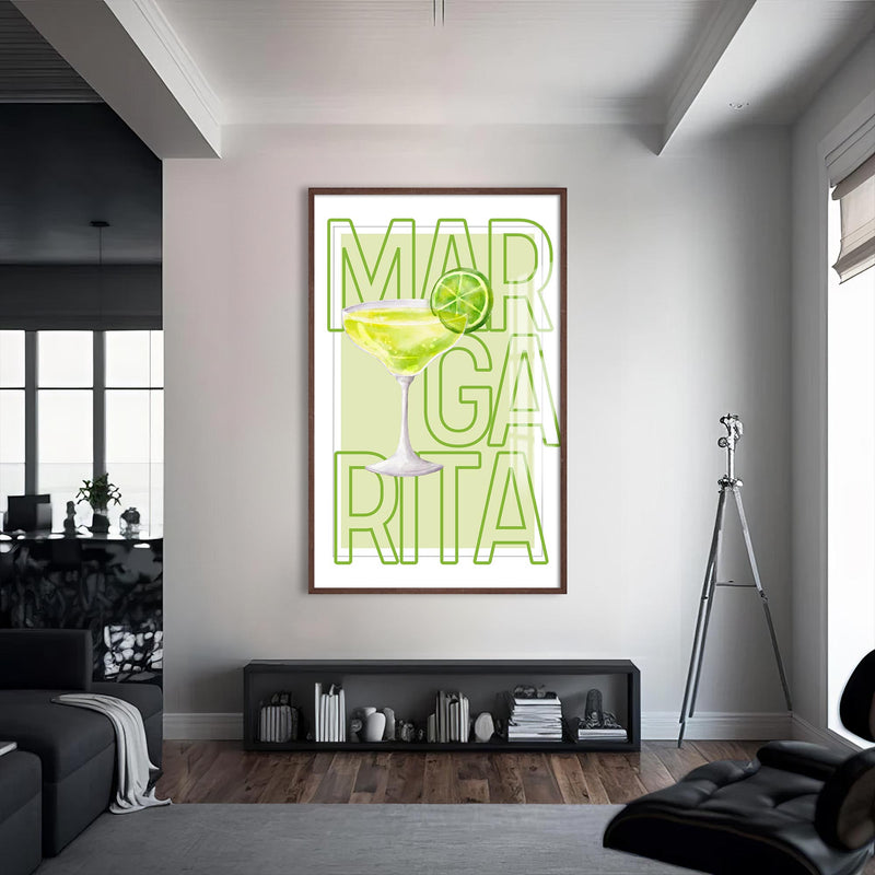 Margarita Cam Tablo – Ceviz Çerçeveli Cam Tablo