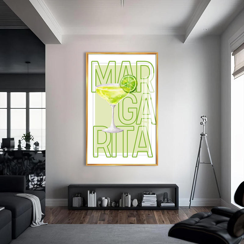 Margarita Cam Tablo – Altın Çerçeveli Cam Tablo