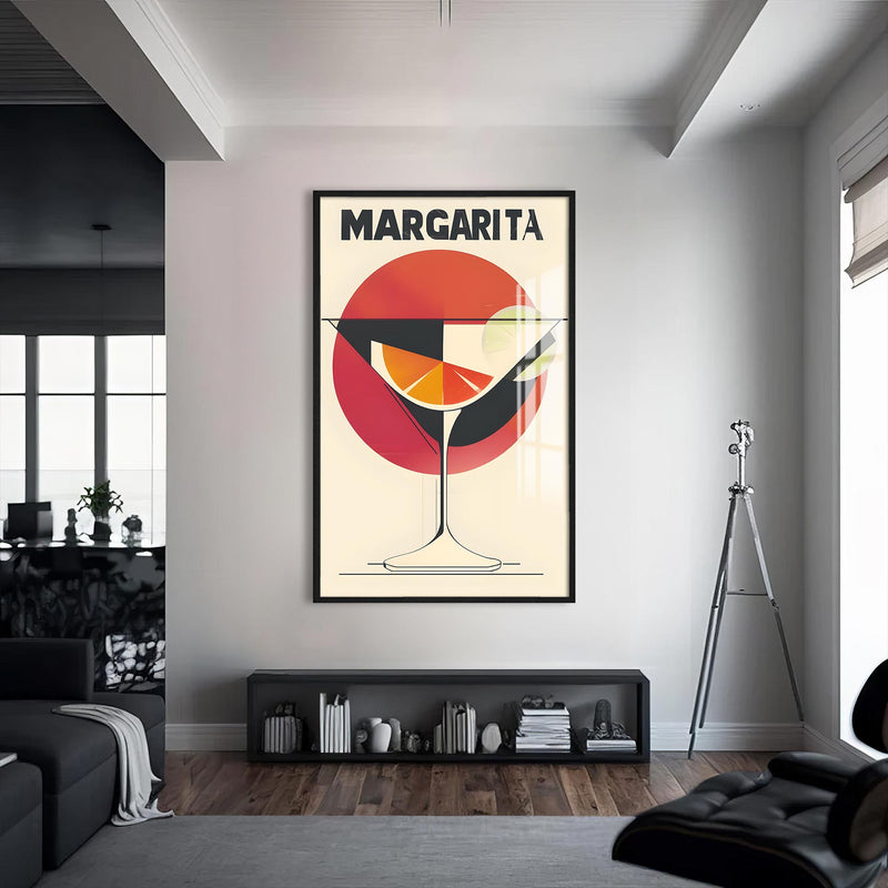 Margarita Cam Tablo – Siyah Çerçeveli Cam Tablo
