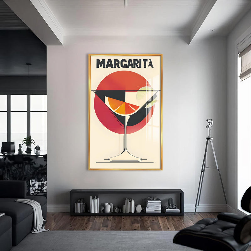 Margarita Cam Tablo – Altın Çerçeveli Cam Tablo