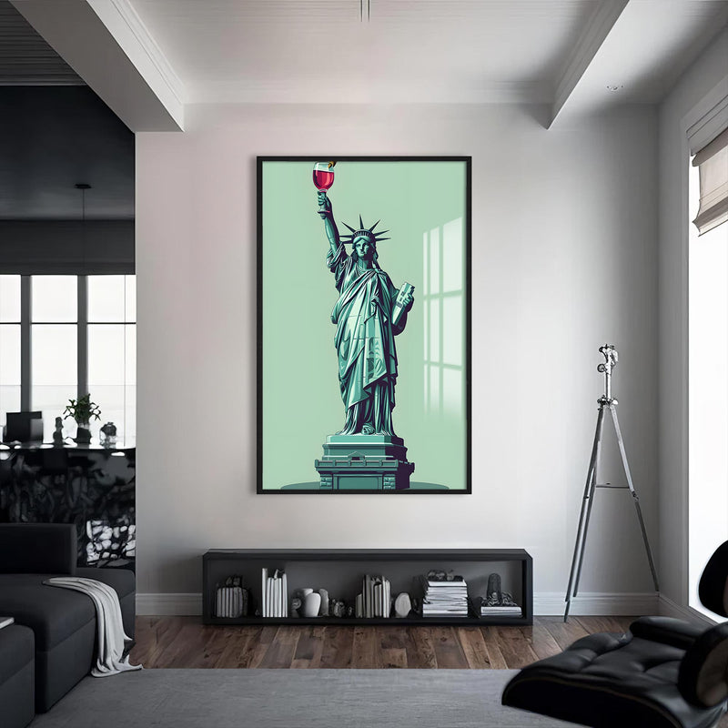 Liberty Kadeh Cam Tablo – Siyah Çerçeveli Cam Tablo