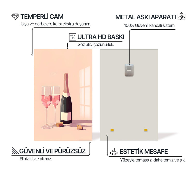Şampanya Cam Tablo – Cam Tablo
