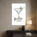 Martini Çizimi Cam Tablo – Cam Tablo