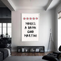 Good Martini Cam Tablo – Beyaz Çerçeveli Cam Tablo