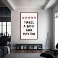 Good Martini Cam Tablo – Ceviz Çerçeveli Cam Tablo