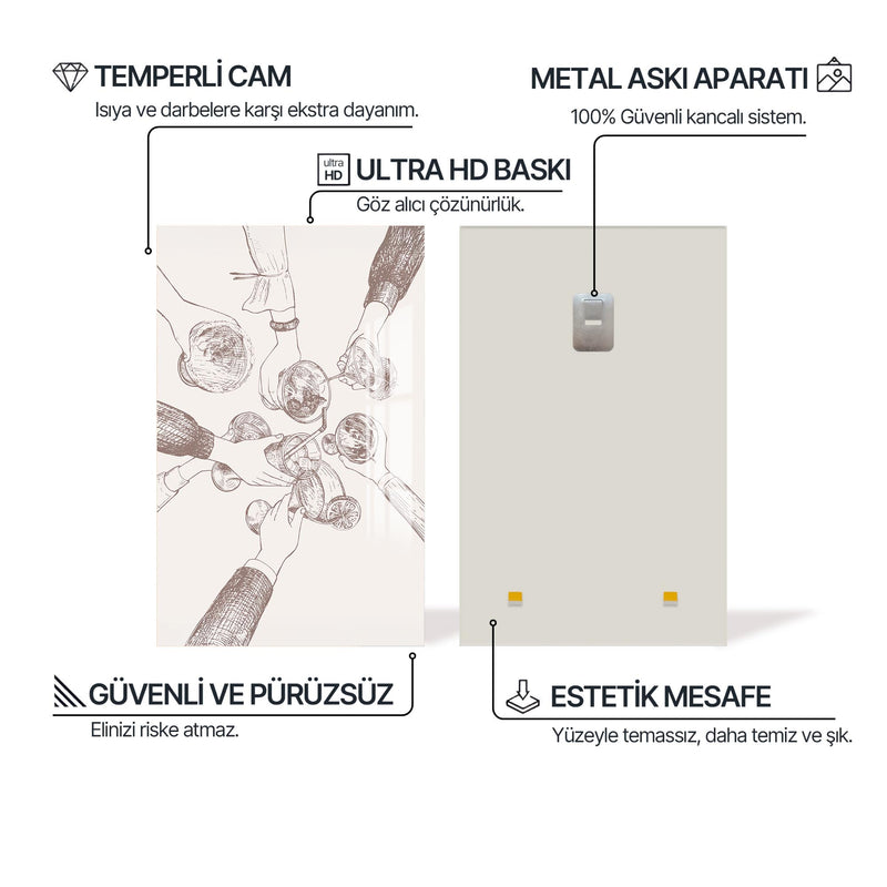 Cheers Çizimi Cam Tablo – Cam Tablo