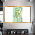 Mojito Cam Tablo – Altın Çerçeveli Cam Tablo