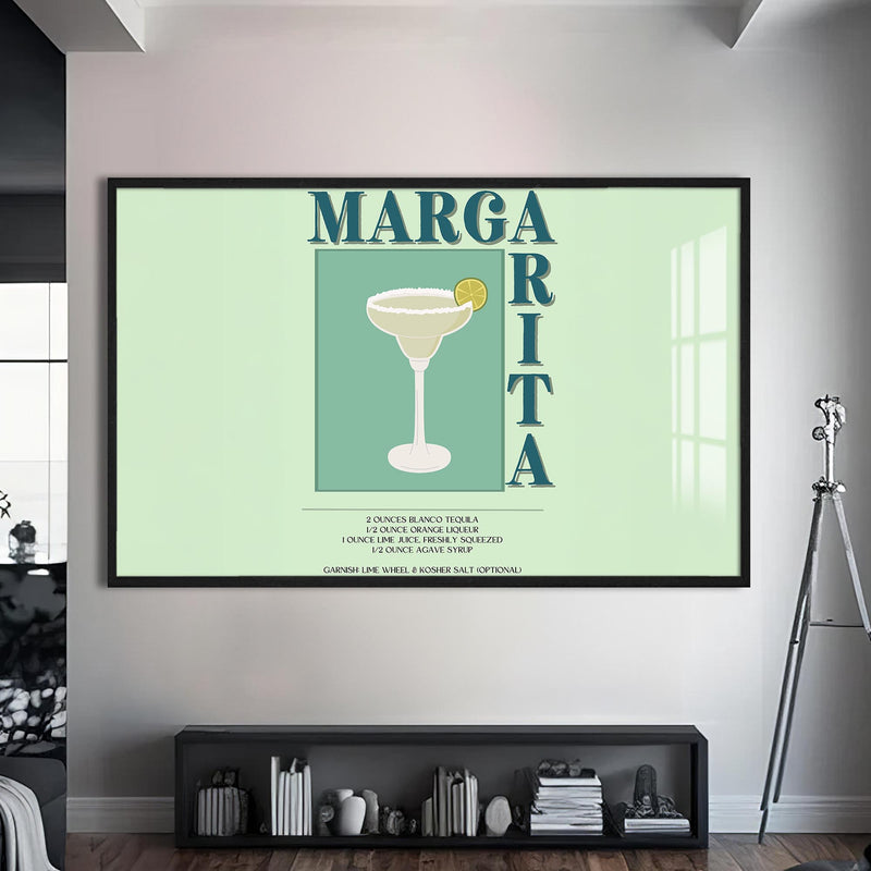 Margarita Cam Tablo – Siyah Çerçeveli Cam Tablo