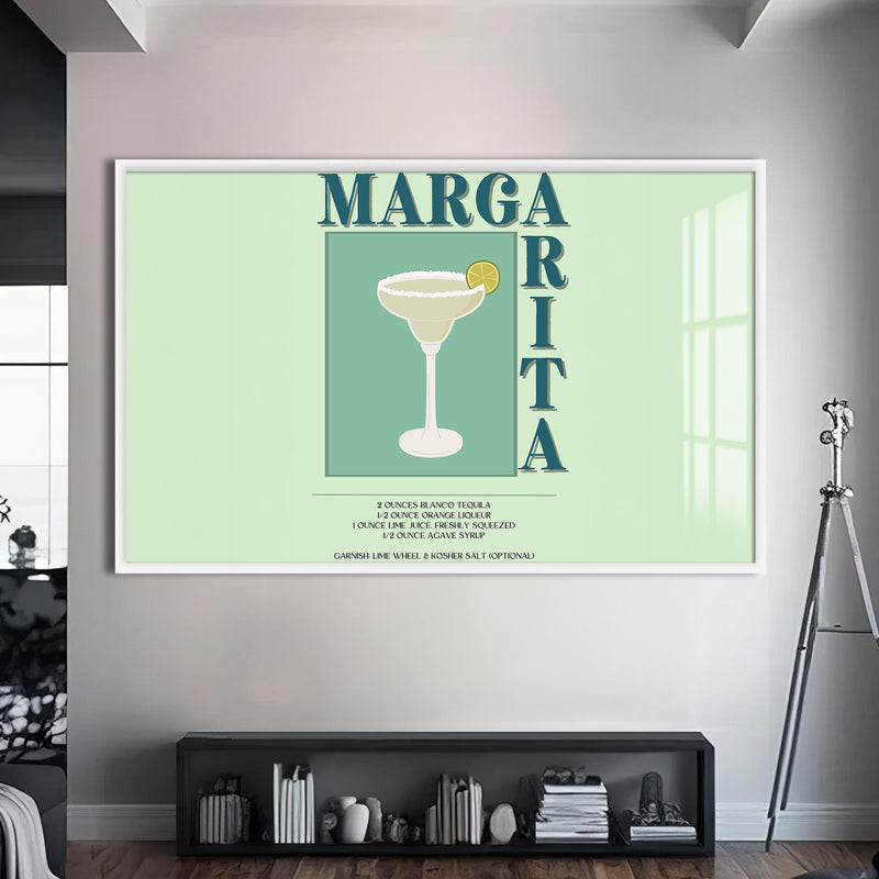 Margarita Cam Tablo – Beyaz Çerçeveli Cam Tablo