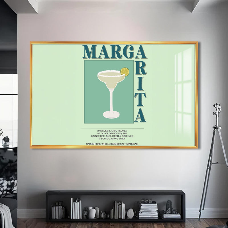 Margarita Cam Tablo – Altın Çerçeveli Cam Tablo