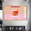 Negroni Cam Tablo – Altın Çerçeveli Cam Tablo