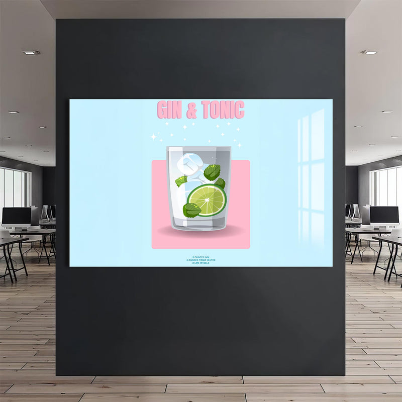 Gin & Tonic Cam Tablo – Cam Tablo