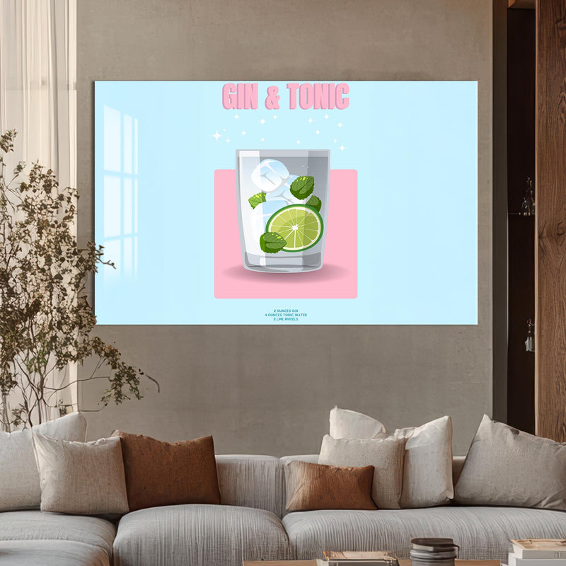 Gin & Tonic Cam Tablo – Cam Tablo
