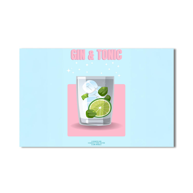Gin & Tonic Cam Tablo – Cam Tablo