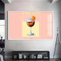 Aperol Spritz Cam Tablo – Beyaz Çerçeveli Cam Tablo