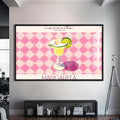 Margarita Cam Tablo – Siyah Çerçeveli Cam Tablo