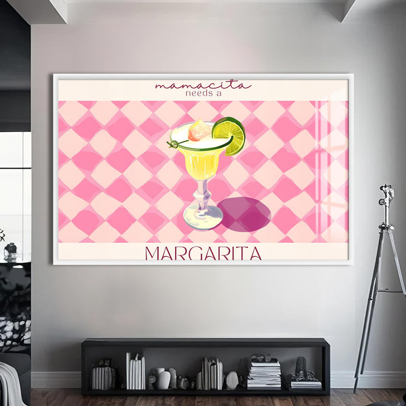 Margarita Cam Tablo – Beyaz Çerçeveli Cam Tablo