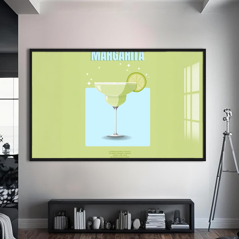 Margarita Cam Tablo – Siyah Çerçeveli Cam Tablo
