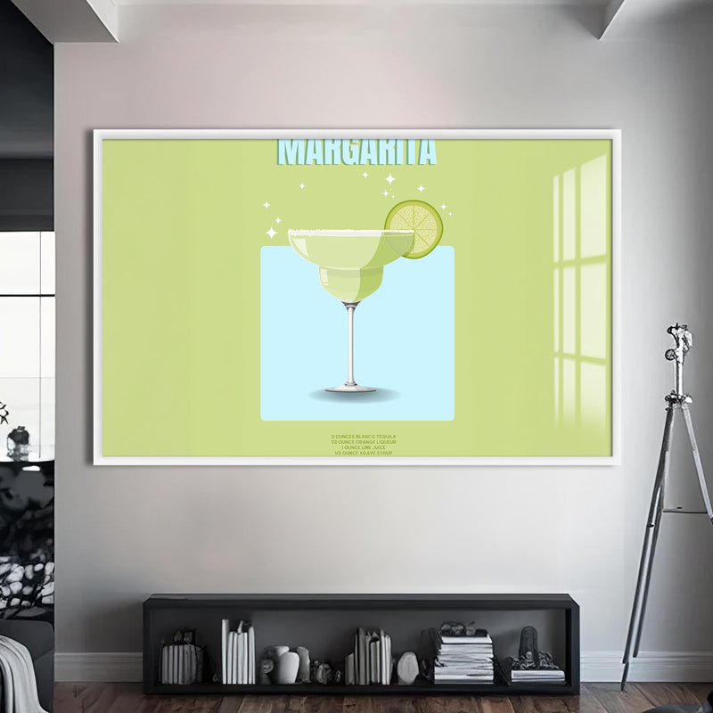 Margarita Cam Tablo – Beyaz Çerçeveli Cam Tablo
