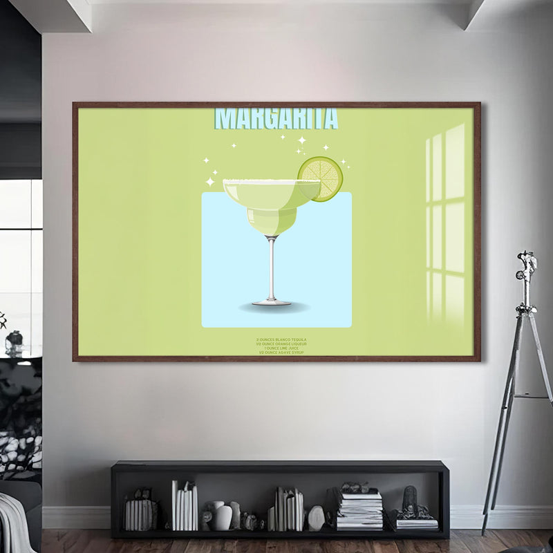 Margarita Cam Tablo – Ceviz Çerçeveli Cam Tablo